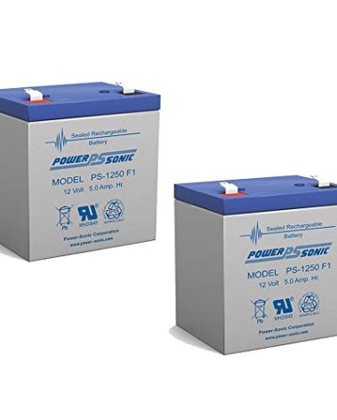 Power Sonic Genuine PS-1250 F1 12V 5 Ah SLA Battery (2 Pack)