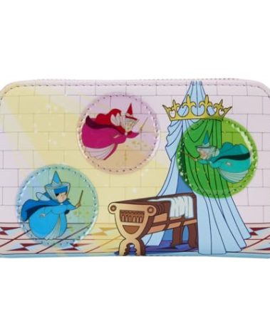 Loungefly Disney Sleeping Beauty Stained Glass Castle Zip Around Wallet