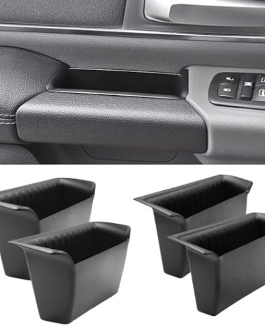 TTCR-II for Ram 1500 Door Side Organizer Tray 2019 2020 2021 2022 2023 2024 2025 2026, for Ram 1500 Door Pocket Insert 4 Pcs (Does not fit 2500 3500