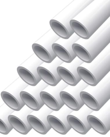 letsFix 1/2" PVC Pipe Furniture Grade, DIY PVC Projects for the Home, Garden, Greenhouse, Farm and Workshop, Sch. 40 White [40" x 20 Pack]
