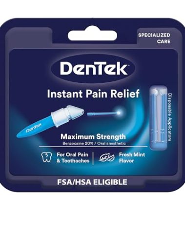 DenTek Instant Oral Pain Relief Maximum Strength Kit for Toothaches | 50 Count