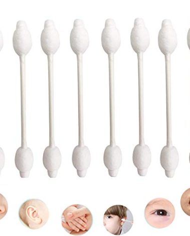 Baby Cotton Swabs with Large Tips for Newborn Babies, Kids, 100% Biodegradable Gentle Qtips for Children Safety Cotton Buds (4 packs of 56 ct. Box-Packed,Total 224) (Baby swab-1)