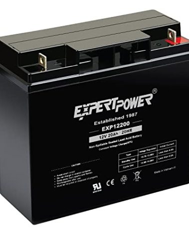 ExpertPower EXP12200 12V 20Ah - SLA Rechargeable 12V Battery for Ride on Toys, UPS, Lawn Mower, Generator, Medical Devices, Wheelchair, Mobility Scooter Battery Replacement 12 Volt AGM
