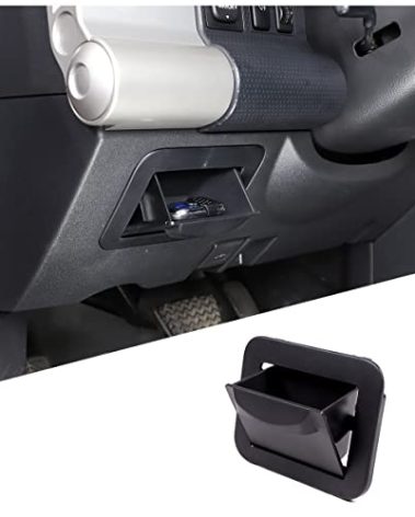 Fgtagtal Center Console Fuse Storage Box Compatible with Toyota FJ Cruiser 2007-2021, Driver’s Seat ABS Fuse Box Coin Container Inner Storage Tray, Multifunctional Organizer Tray Accessories