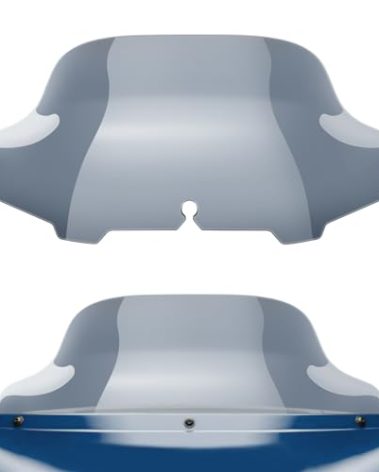 Benlari 8" Smoke Wave Windshield Windscreen Fit for 1996-2013 Harley Davidson Touring Street Glide Electra Glide Tri Glide FLHT FLHX FLHTK FLHTC FLHTCU