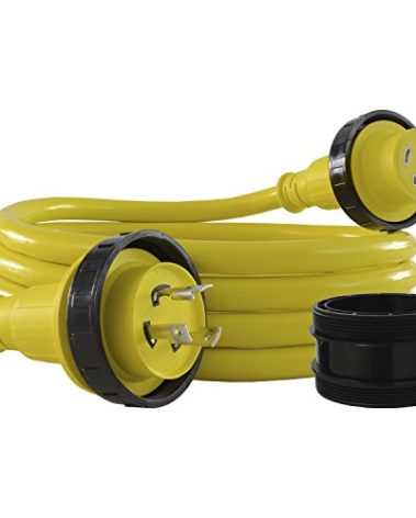 Conntek 17105-050RE Marine Shore Power 30 Amp Cordset with Light Indicator (Yellow, 50-Feet)