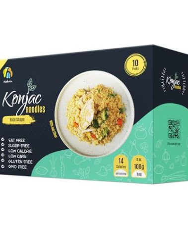 Hethstia Konjac Rice, 10 Packs Shirataki Rice with Oat Fiber, Vegan, Low Calorie Food, Gluten Free, Fat Free, Keto Friendly, Low Carbs, Holiday Gifts, Healthy Diet