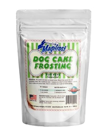 K9Cakery Magifrost Frosting for Dog Cakes - Perfect for Homemade Dog Cakes and Treats, Pet Friendly Easy-to-Use, Deliciously Smooth Texture, Safe & Healthy Ingredients (10oz)