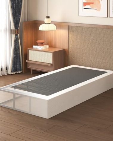 Lutown-Teen 10 Inch Twin XL Box Spring High Profile, Heavy Duty Metal Box Spring Twin XL Bed Base with Fabric Cover, Mattress Foundation, Noise Free, Easy Assembly