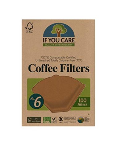 If You Care Unbleached Coffee Filters, #6 - 100 Count (Pack of 1) â€“ Cone Shaped, All Natural, Biodegradable, Compostable, Chlorine Free