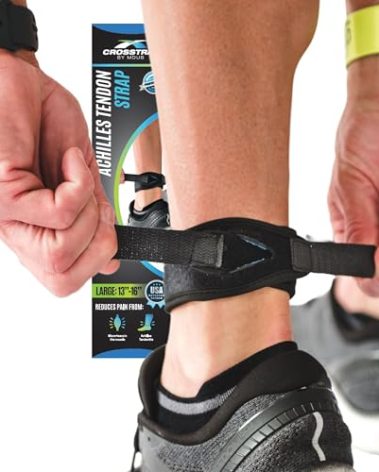 CROSSTRAP Achilles Tendon Support - Ankle Brace For Women And Men, Comfort & Bracing, Ankle Stabilizer Strap & Sprain Support, Achilles Tendonitis Relief, Kickback Straps, (Large)