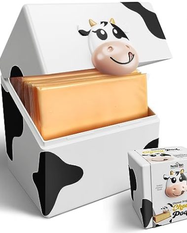 Cheesy Pod – Sliced Cheese Container for Fridge - Airtight, BPA-Free Plastic Storage for Deli Cheese Slices – Stackable, Dishwasher-Safe, and Odor-Free – Keeps Cheese Fresh Longer