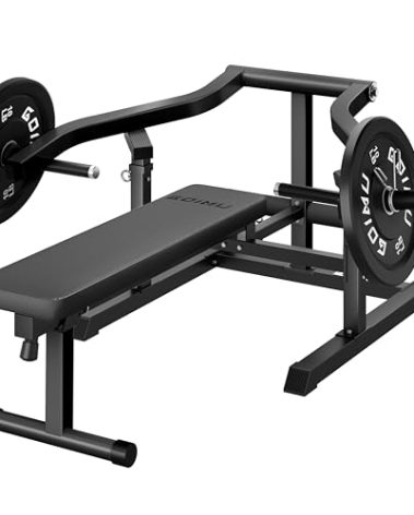 GOIMU Chest Press Machine, Z1-PRO Weight Bench Press Machine with Independent Arms, Adjustable Flat Incline Bench Press for Chest, AB Workout Home Gym Equipment (Black Bench Only)