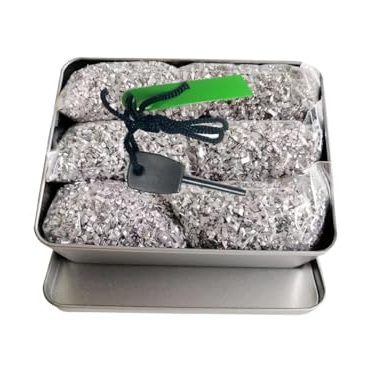 Emergency Magnesium Fire Starter Kit – 6 Bags of Pure Magnesium Shavings + Ferro Rod with 2000 or More Strikes in Waterproof Tin Box – Survival Tool for Camping, Bushcraft, Outdoor, Hiking