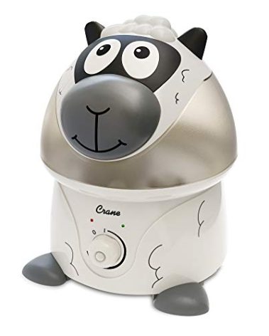 Crane Adorables Ultrasonic Humidifiers for Bedroom and Baby Nursery, 1 Gallon Cool Mist Air Humidifier for Large Room or Kid's Room, Humidifier Filters Optional, Sheep