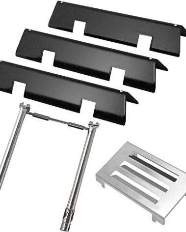 Grill Replacement Kit for Weber Spirit 2 Parts, 7635 Flavorizer Bars 69785 Burner Tube and 67060 Heat Deflector for Weber GS4 Spirit II E210 E220 S210 S220 Gas Grills, for Weber GS4 Grill Parts