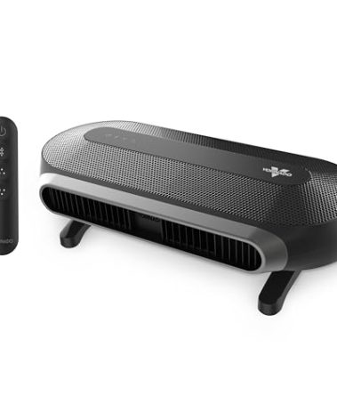 Vornado AXL Low-Profile Airwave® Oscillating Fan with Remote, Adjustable Tilt, Modern Energy Efficient Vertical Fan, 5 Quiet Speeds, Touch Controls