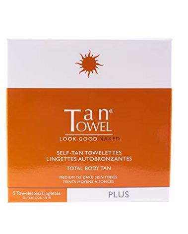 Tan Towel Plus Self-Tan Towelette Full Body, 5 Count (Pack of 1)
