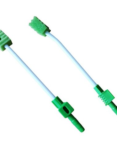 MUNKCARE Disposable Suction Swab, Suction Device Sponge Swab,Oral Cleaning Swab for Unconscious elderly (Green 50 counts)