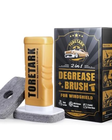 Toretark Automotive Oil Film Cleaning Brush for Car Windows, Windshield Cleaner, Clear Vision Glass Cleaner, TSCA Certified Windshield Cleaning Tool, Easy to Apply & Clean