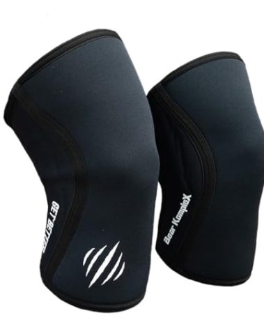 Bear KompleX Knee Sleeves for Men & Women - 5mm Compression & Heat Retention Neoprene Compression Knee Brace for Weightlifting, Squats & Powerlifting