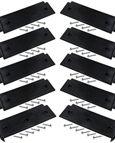 16PCS Boat Trailer Bunk Slides Pads and 4PCS Boat Trailer Slide Bunk Enders for Launching& Loading on/Off Easier, 3" x 10" Black Glides Slicks