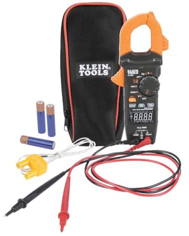 Klein Tools CL390 AC/DC Digital Clamp Meter, Auto-Ranging, 400 Amp, NCVT Tester, Hi-Viz LCD Display, TRMS, Continuity Resistance, Temperature and More
