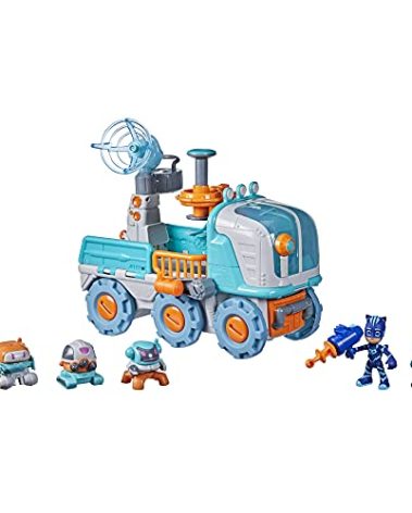PJ Masks Romeo Bot Builder Vehicle Playset with Lights and Sounds, Preschool Superhero Toys for 3 Year Olds and Up