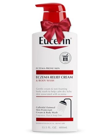 Eucerin Eczema Relief Cream Body Wash, Eczema Body Wash with Colloidal Oatmeal, Ceramide-3 and Licorice Root Extract, Holiday Gifts for Self Care, 13.5 Fl Oz Bottle