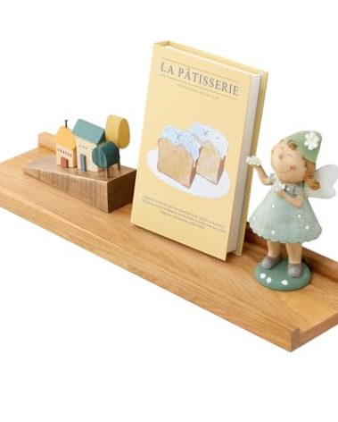 Rsuwiz Oak Floating Shelves for Wall 24 Inch (Width 4"), Natural Wood Wall Shelves Display Picture Ledge Shelf for Living Room Bedroom Bathroom Kitchen Office Decor and Storage