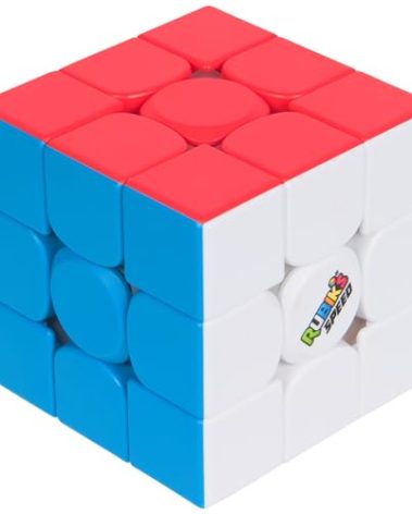 Rubik’s Cube, 3x3 Magnetic Speed Cube for Super Fast Solves, Twisting Fidget Toy, Challenging Brain Teaser & Sensory Puzzle for Adults, Teens, & Kids, Stocking Stuffers for Ages 8 & Up
