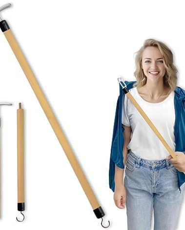 Nourislif 27'' Dressing Stick, Long Dressing Stick for Elderly, Disabled, Limited Mobility – Daily Living Dressing Aid Stick for Hip Replacement, Back - Dressing Aid for Pants, Shoes, Socks