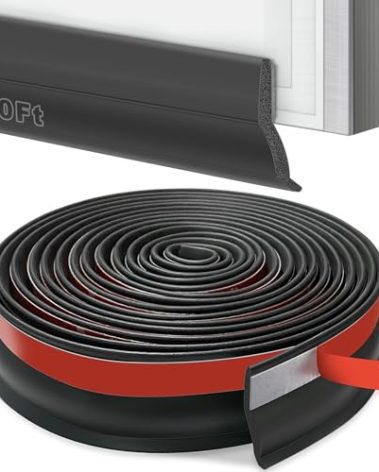 Universal Garage Door Threshold Seals Bottom Rubber Replacement, weatherproofing Garage Door Weather Stripping with Nails (10ft)