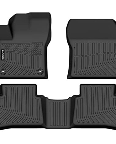 HAFIDI® Floor Mats Fit for 2016-2022 Toyota Prius & Prius Prime (Not for Prius c &Prius v), All Weather Protection TPE Anti-Slip Automotive Prius Floor Liners, Fits 1st & 2nd Row Full Set, Black