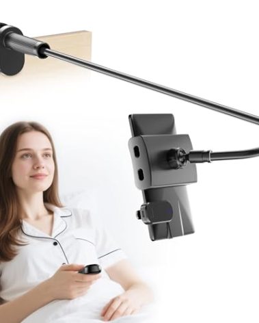 Kefotic Gooseneck Tablet Holder for Kindle Reading in Bed with Page Turner Remote, Hands Free Desk Bedside Lazy Arm Stand for Kindle Accessories, Gifts for Readers