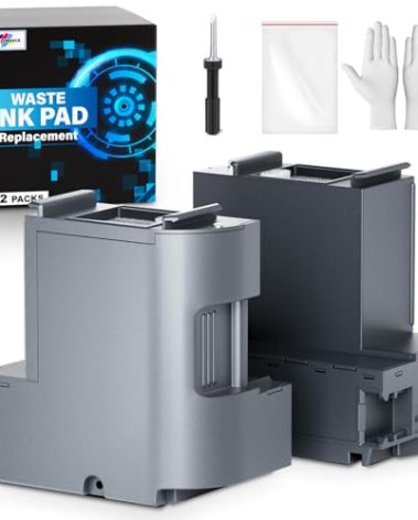 Waste Ink Pad Replacement Compatible for E Pson Ecotank ET-2850 ET-2760 ET-2700 ET-2750 ET2850 ET2760 ET2700 ET2750 Printers, Compatible for E Pson Ink Pad Replacement Maintenance Box (2 Packs)