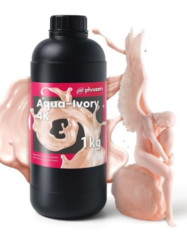 phrozen 3D Printer Rapid Resin [Aqua-Ivory 4K], 405nm LCD UV-Curing Standard Photopolymer Resin for High Precision Fast Printing, Low Odor Not Smelly, Non-Brittle (1KG)