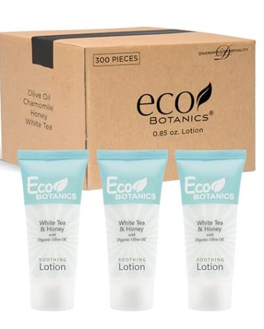Eco Botanics Amenities Travel-Size Hotel Lotion, 0.85 oz. (Case of 300)