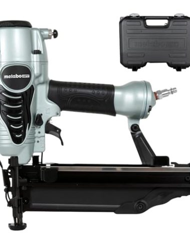 Metabo HPT Finish Nailer with Air Duster, Pro-Preferred Pneumatic Power Nailers, Ideal for Molding, Chair Rail, and Cabinetry, Lightweight 3.7 lbs, 16 Gauge, 1″ to 2-1/2″ Finish Nails, NT65M2S