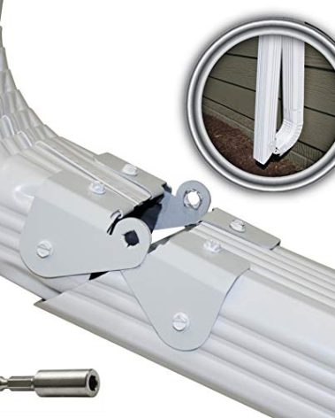 Zip Hinge 2 Pack Plus | Made in The USA Downspout Hinge | Hardware, Nutsetter & Instructions | DIY Installation on All Rectangle or Square Downspouts