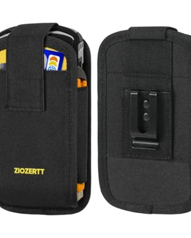 Scanner Holster Compatible with Zebra TC77, TC70,TC70x,TC72,TC75x,TC75,MC67,M60,Handheld Barcode Scanner Holder Case,Server Pouch with Metal Belt Clip and Pen Holder,Black-Yellow,1 Pack