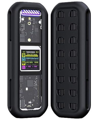 DOCKCASE Resilient Silicone Case Full-Body Protective Case Designed for DOCKCASE M.2 PLP SSD Enclosure and Explorer Edition M.2 NVMe SSD Enclosure [Space Gray]