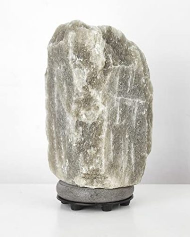 Urban Shop Contemporary Grey Himalayan Natural Rock Salt Crystal Lamp with Soothing Glow