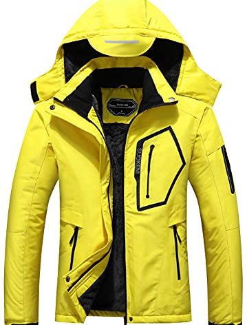 SUOKENI Women's Waterproof Warm Winter Snow Coat Hooded Raincoat Ski Snowboarding Jacket