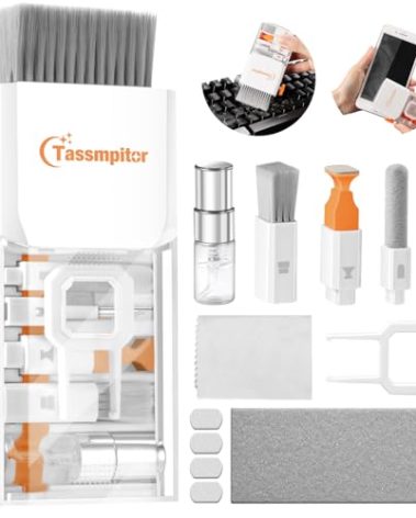 Keyboard Cleaner Laptop Cleaning Kit, All-in-One Keyboard Cleaning Kit, Laptop Cleaner Tool for MacBook iPad iPhone Computer, Portable Electronics Brush Tool for Tablet PC Camera Lens Earbuds Monitor