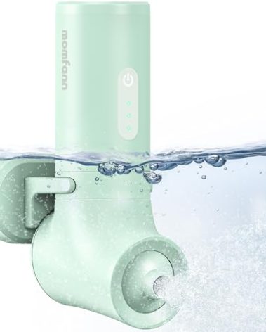 Bath Jet Spa, Cordless Portable Bathtub Accessories with 3-Level Adjustable Speed, Bubble Maker/Bath Jet Mode, Bathtub Jets for Home Spa, Relaxing (Green)