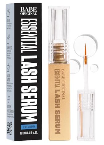 Babe Original Lash Serum - Fuller & Longer Looking Eyelashes, Lash Enhancing Serum, for Natural Lashes and Lash Extensions, 1mL, Starter Supply