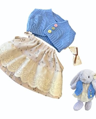 LICHADUOLE 9-12"/31cm Plush Outfit 3-Piece Set for Bashful Series Teddy Bears Under 31cm Stuffed Animal Clothes(NO Doll)