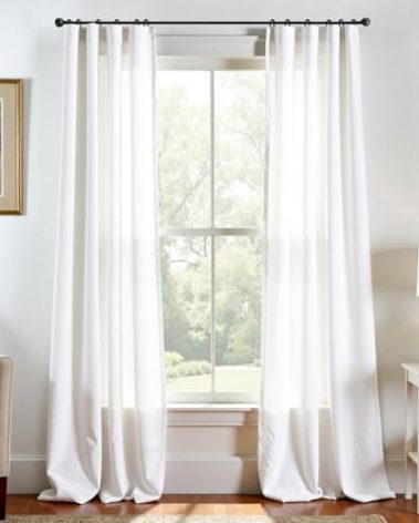 jinchan Off White Linen Blend Curtains 90 inch Length 2 Panels for Bedroom Bathroom, Cottage Core Style 38 inch Wide Drapes with Rod Pocket Back Tab(38W x 90L, Off White)