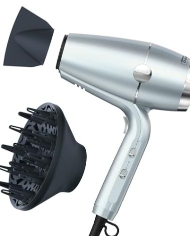 INFINITI PRO CONAIR SmoothWrap Hair Dryer, Blow Dryer with Diffuser and Concentrator Attachments, Advanced Plasma and Ceramic Technology for Less Frizz, More Volume and Body, Mint